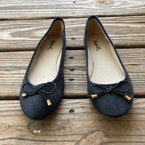 Qupid Black Bow Flats